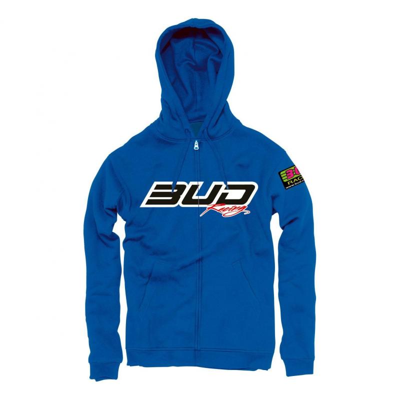 Sweat zippé à capuche Bud Racing Logo bleu- 2XL