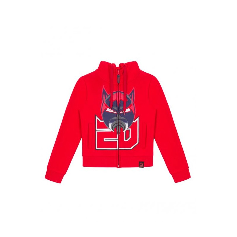 Sweat zippé à capuche enfant Fabio Quartararo 20 rouge- 2/3ans