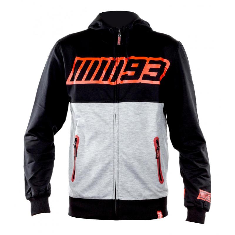 Sweat zippé à capuche Marc Marquez gris- L