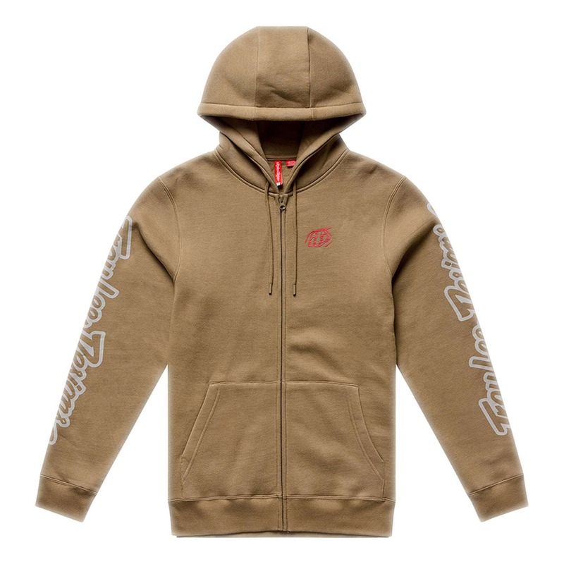 Sweat zippé à capuche Troy Lee Designs Badge sienna