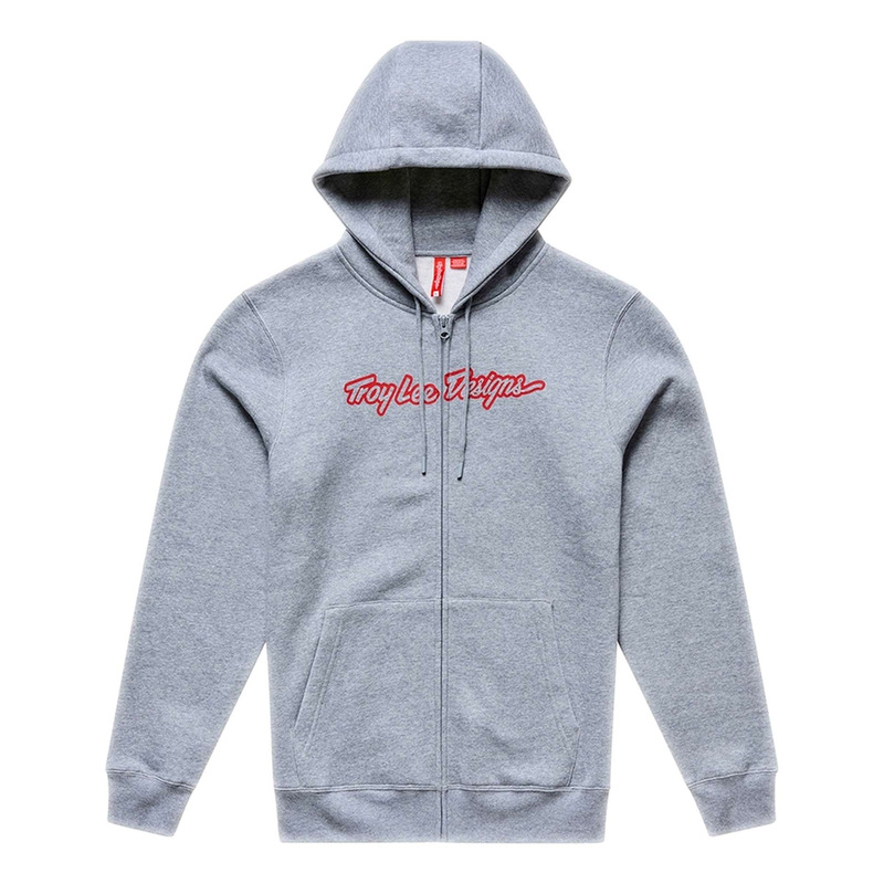 Sweat zippé à capuche Troy Lee Designs Signature gray/heather/red