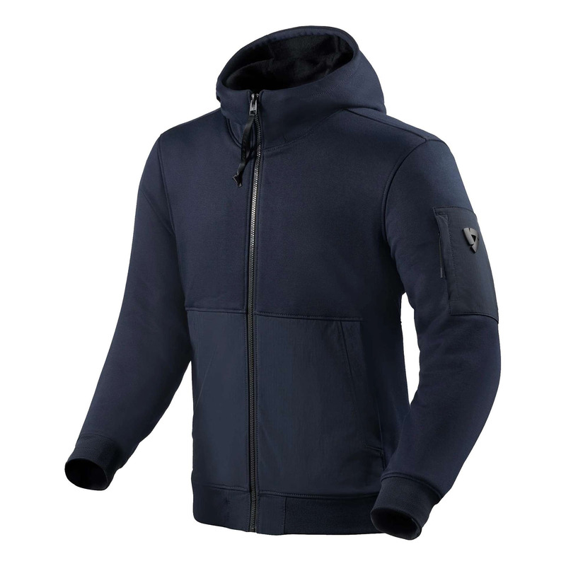Sweat zippé moto à capuche Rev’It Oakwood dark blue