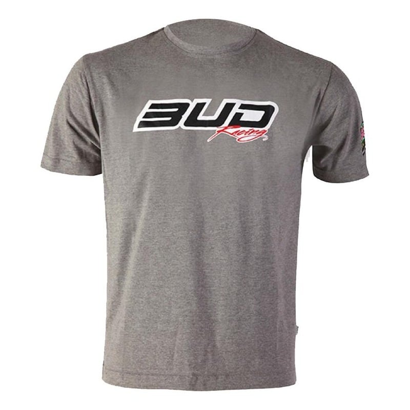 T-shirt Bud Racing Logo Bud gris