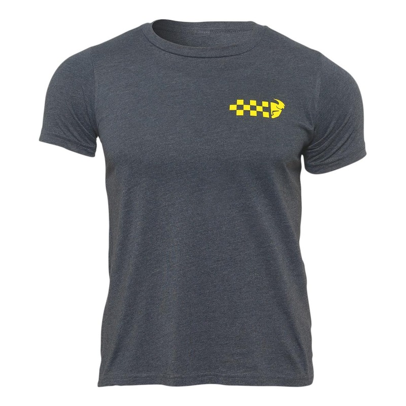 T-shirt enfant Thor Checkers gris foncé chiné /jaune- XS