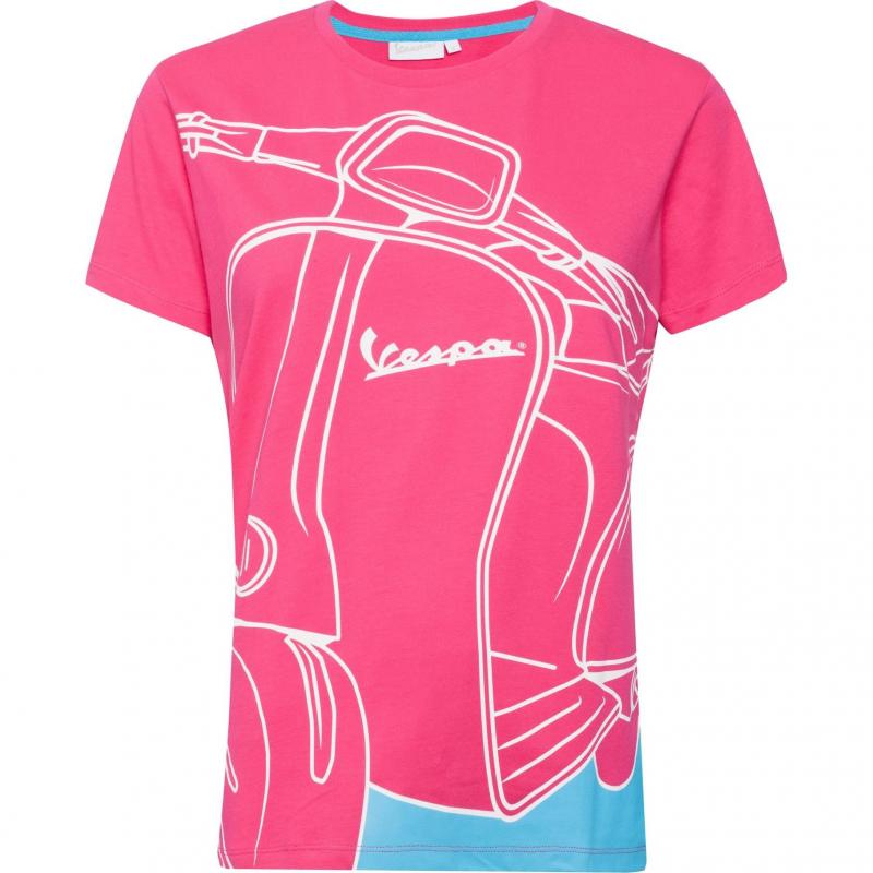 T-shirt femme Vespa 70 Years Young rose/bleu- M