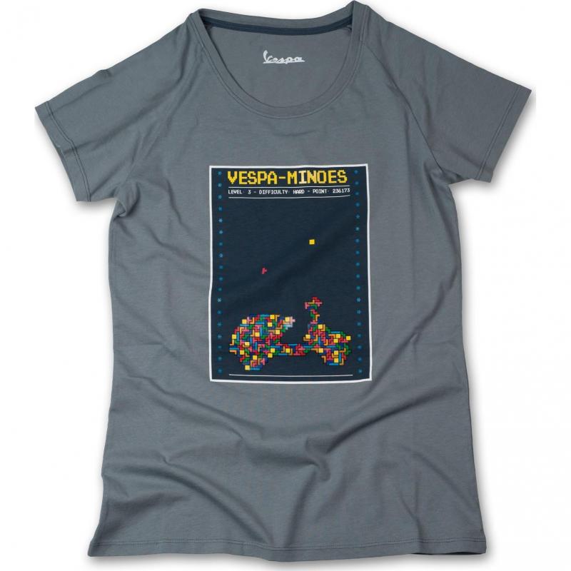 T-shirt femme Vespa Minoes gris- XS