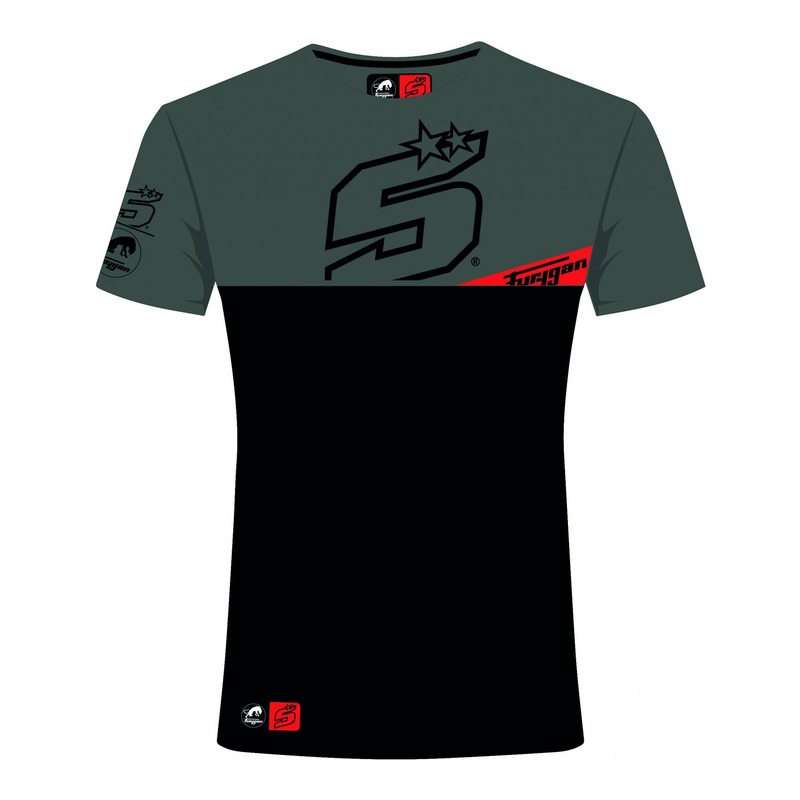 T-shirt Furygan JZ5 Zone Zarco noir/gris chiné