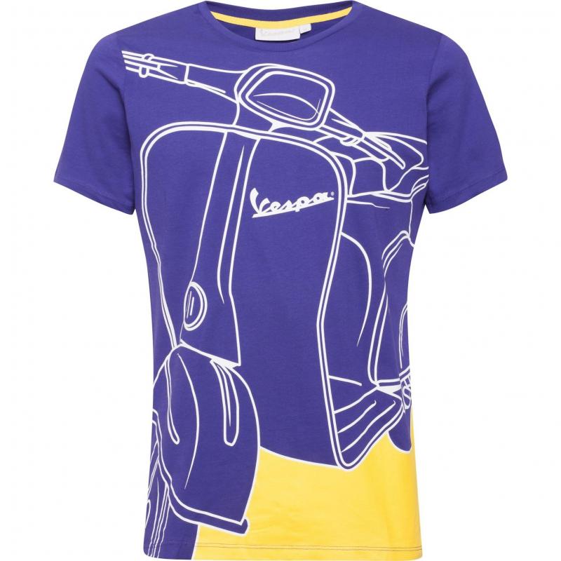 T-shirt homme Vespa 70 Years Young mauve/jaune- M