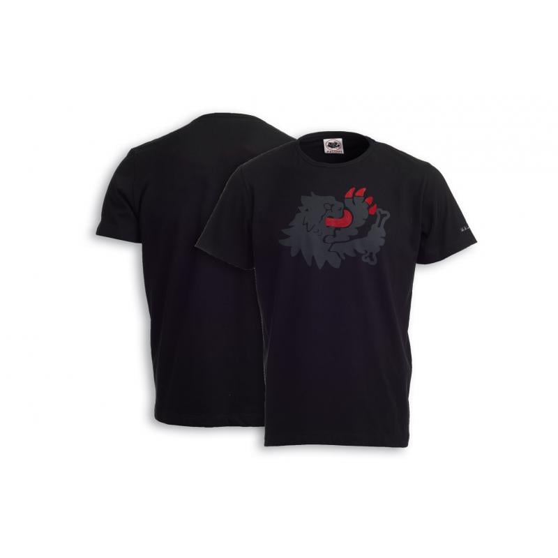 T-shirt Malossi griffe lion noir