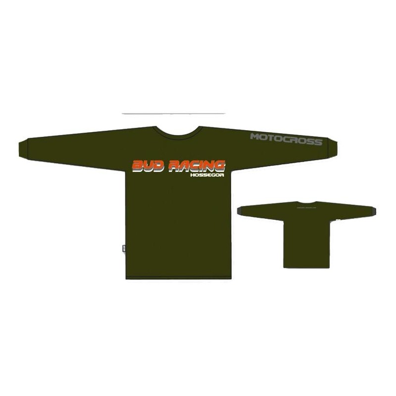 T-shirt manches longues enfant Bud Racing shadow ML army - 1