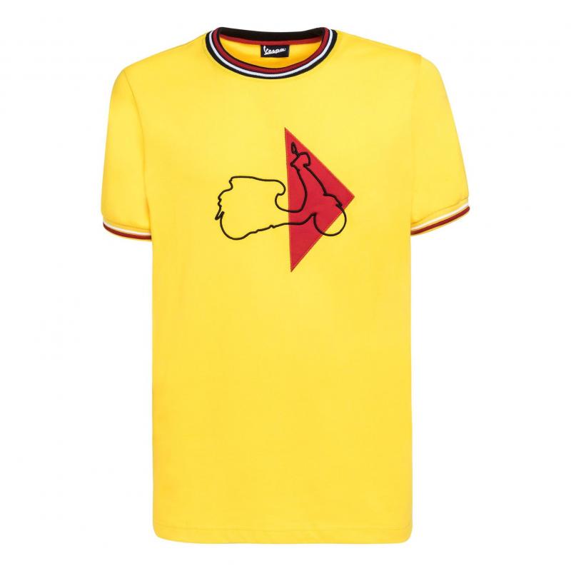 T-shirt Vespa Modernist homme jaune/rouge- S