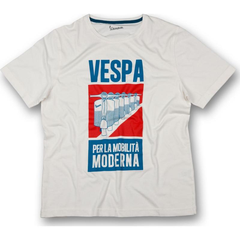 T-shirt Vespa Poster blanc- M