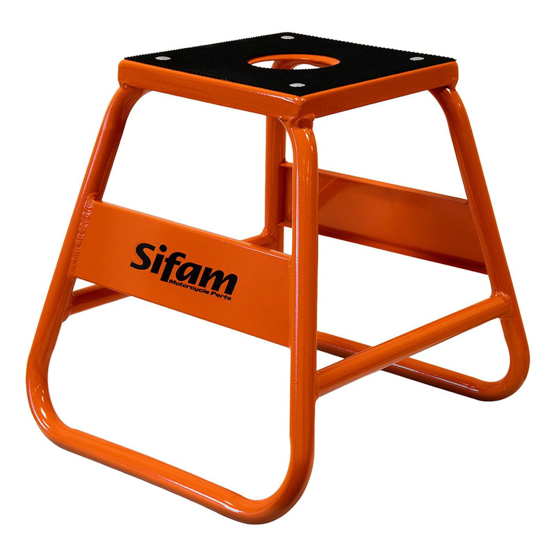 Tabouret béquille de Sifam Moto Cross orange avec platine supérieure