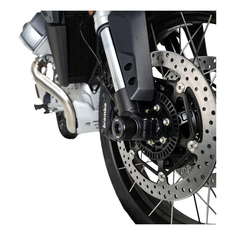 Tampons de protection de fourche R&G Racing noirs Moto Guzzi Stelvio 2