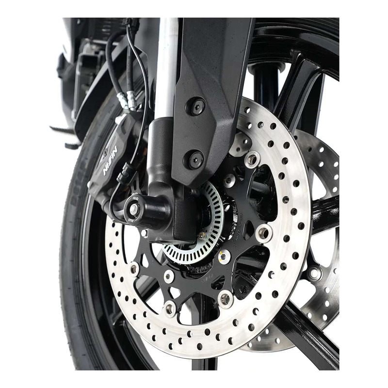 Tampons de protection de fourche R&G Racing noirs Suzki GSX-8 S 23-25