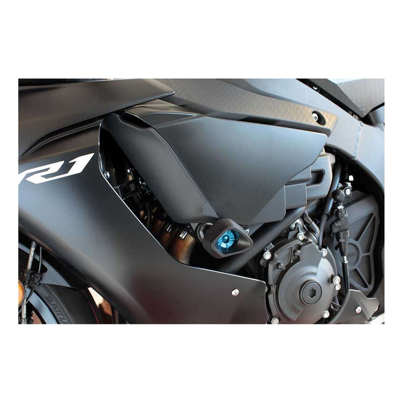 Tampons de protection Evotech Defender bleus Yamaha YZF-R1 15-25