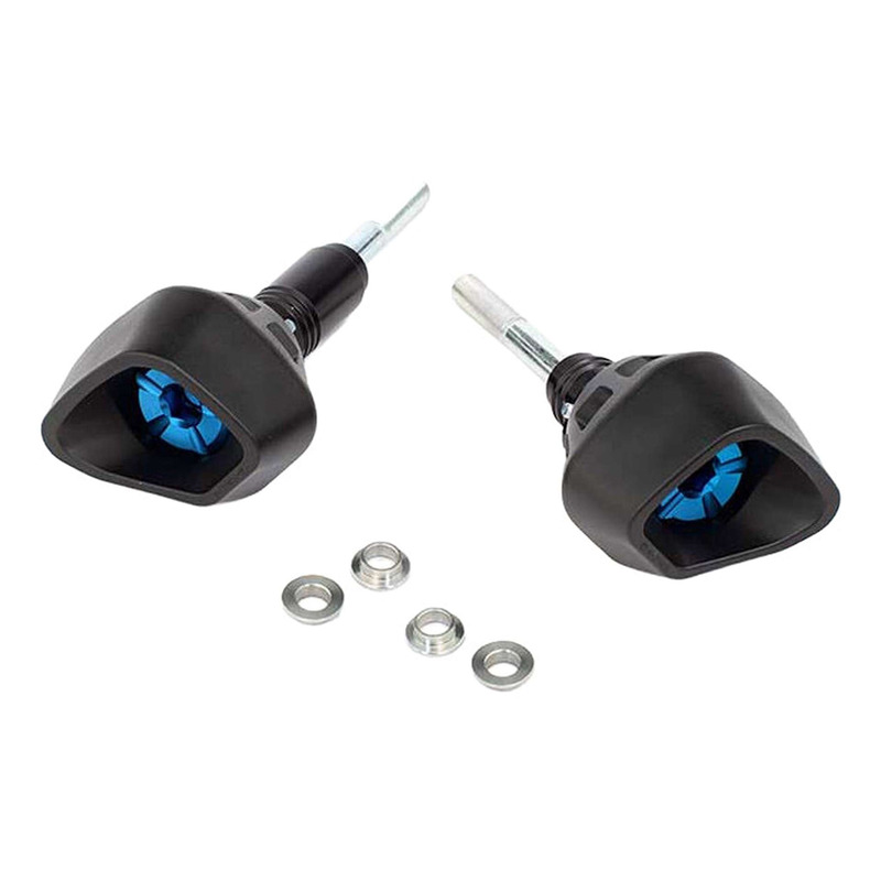 Tampons de protection Evotech Defender bleus Kawasaki Ninja 650 17-25