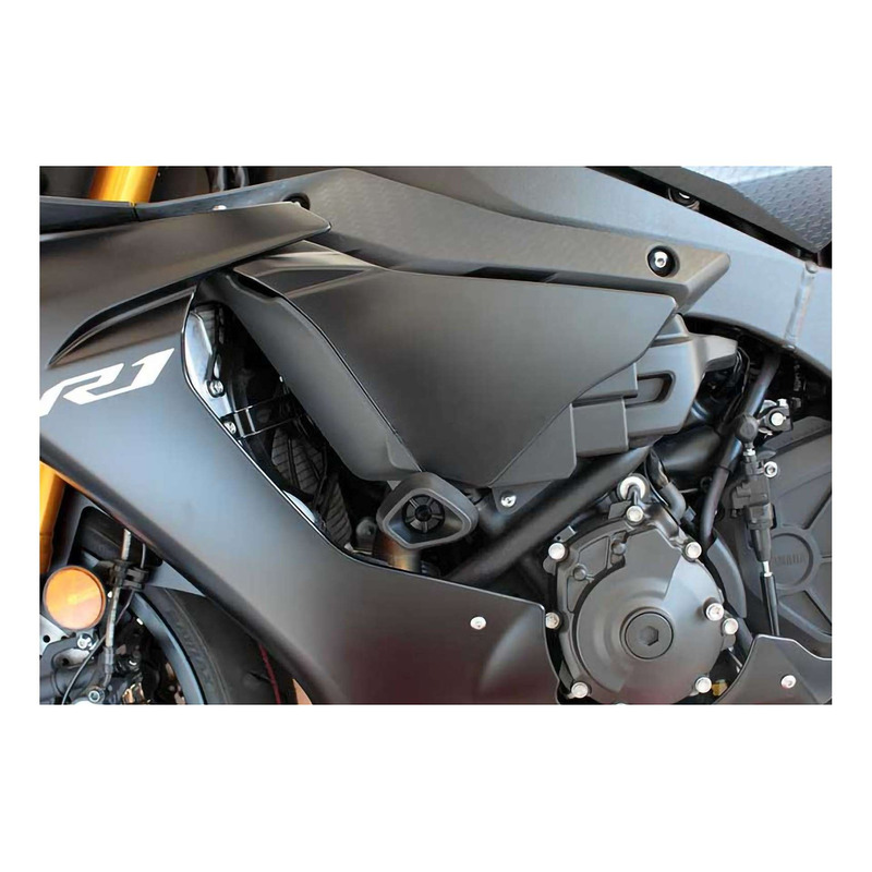 Tampons de protection Evotech Defender noirs Yamaha YZF-R1 15-25