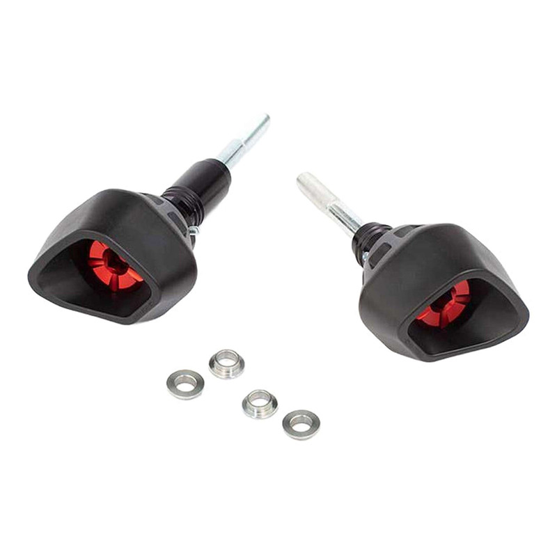 Tampons de protection Evotech Defender rouges Kawasaki Ninja 650 17-25