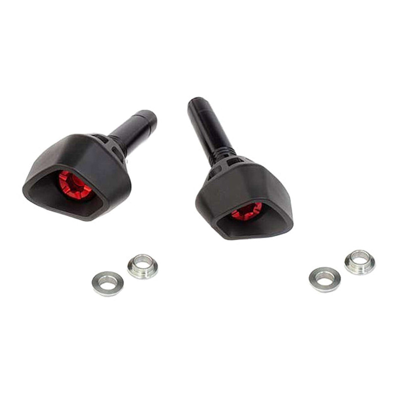 Tampons de protection Evotech Defender rouges Kawasaki Z 900 17-24