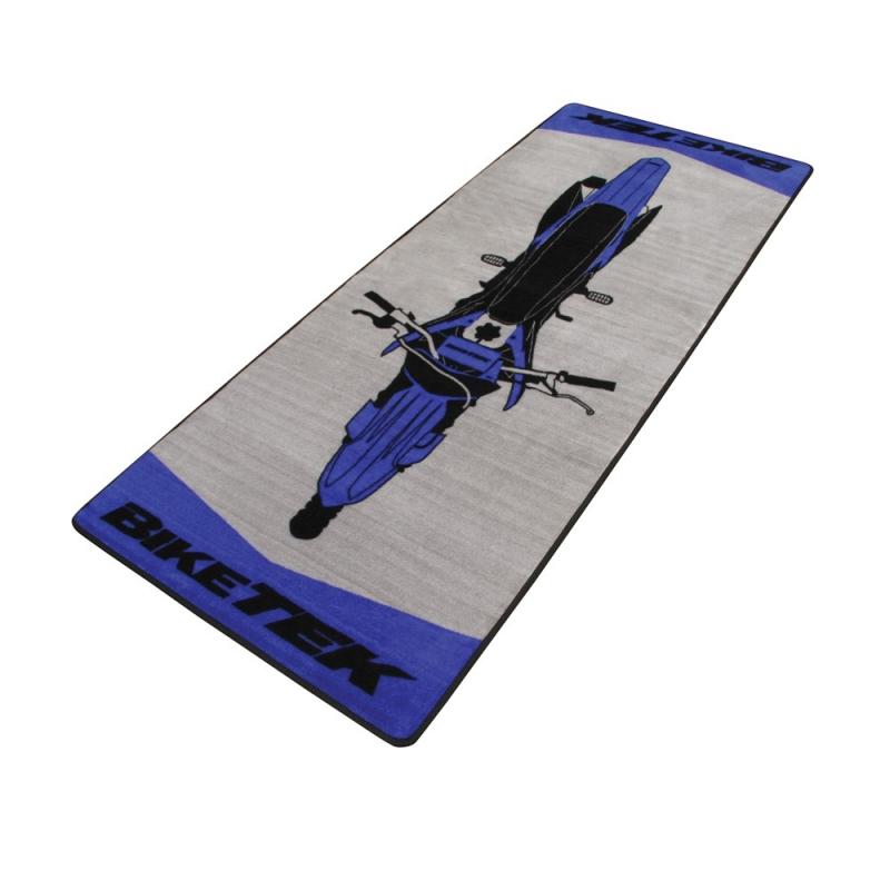 Tapis de garage BikeTek MX bleu