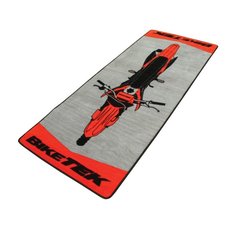 Tapis de garage BikeTek MX rouge
