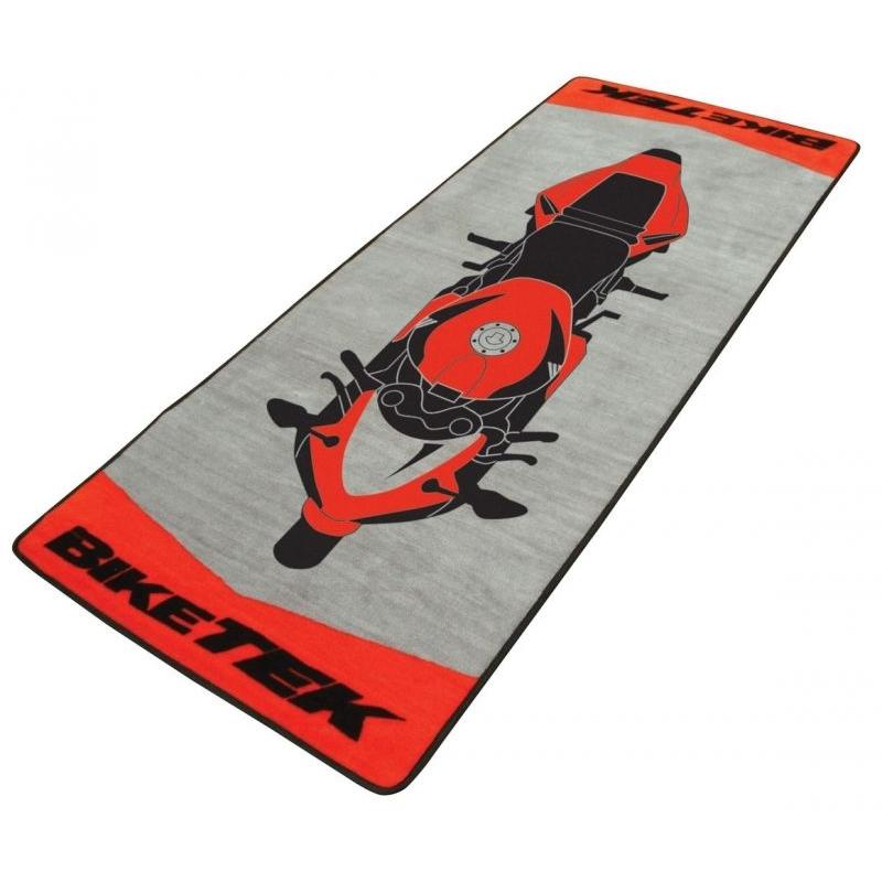 Tapis de garage BikeTek Serie 2 Honda rouge
