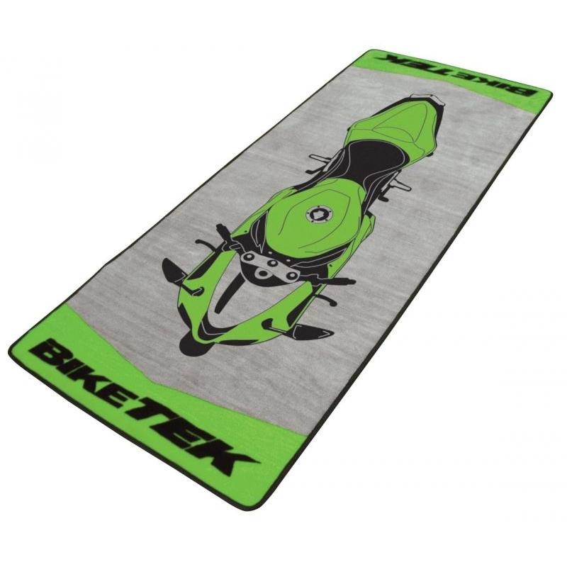 Tapis de garage BikeTek Serie 2 Kawasaki vert