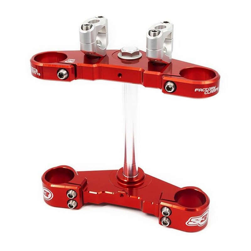 Té de fourche complet rouge S3 Ø 39mm pour trial Beta Evo