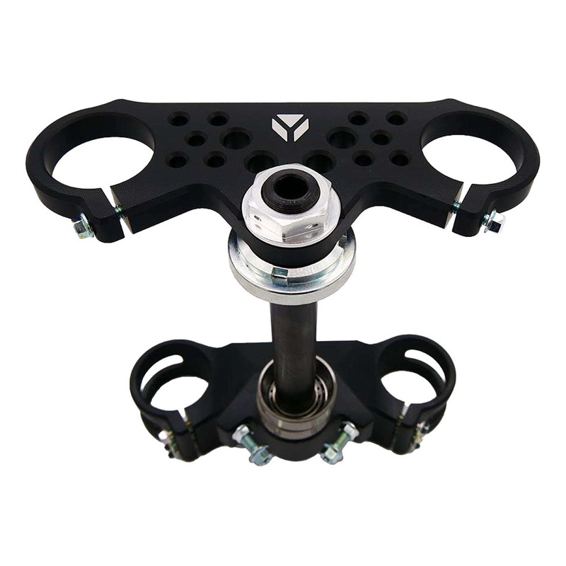 Té de Fourche Complet YCF Noir Mat 45/48 Largeur 160mm pour MINI GP 107A / 157 / 187
