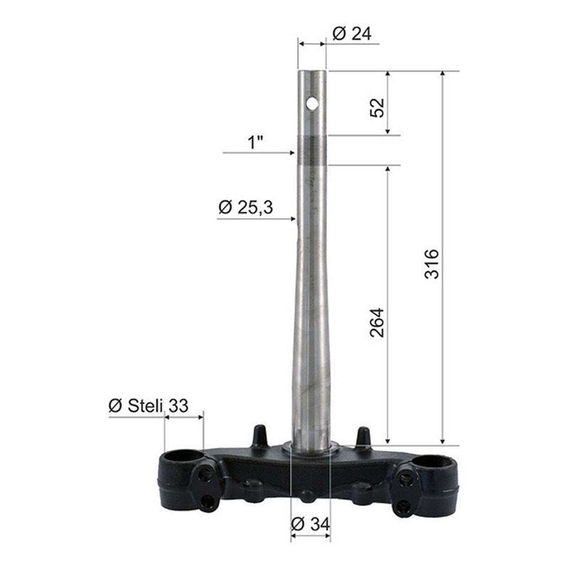 Té de fourche RMS Honda SH 125/150