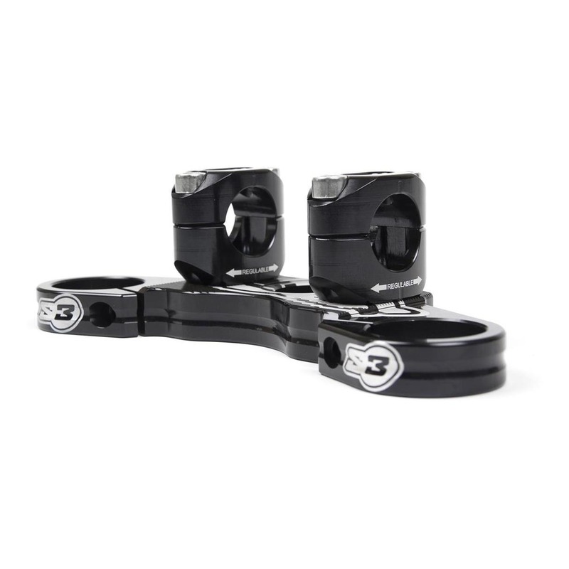 Té de fourche supérieur noir S3 réglable pour trial Montesa 4RT
