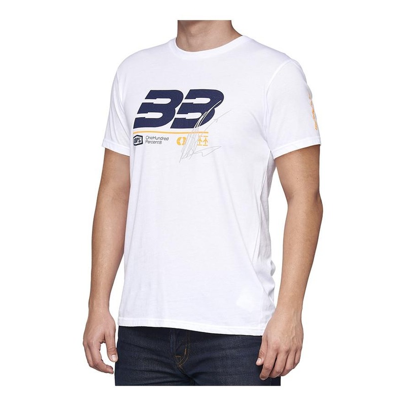 Tee-shirt 100% BB33 Brad Binder Signature blanc