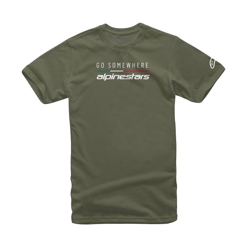 Tee-shirt Alpinestars Go Somewhere military- XL