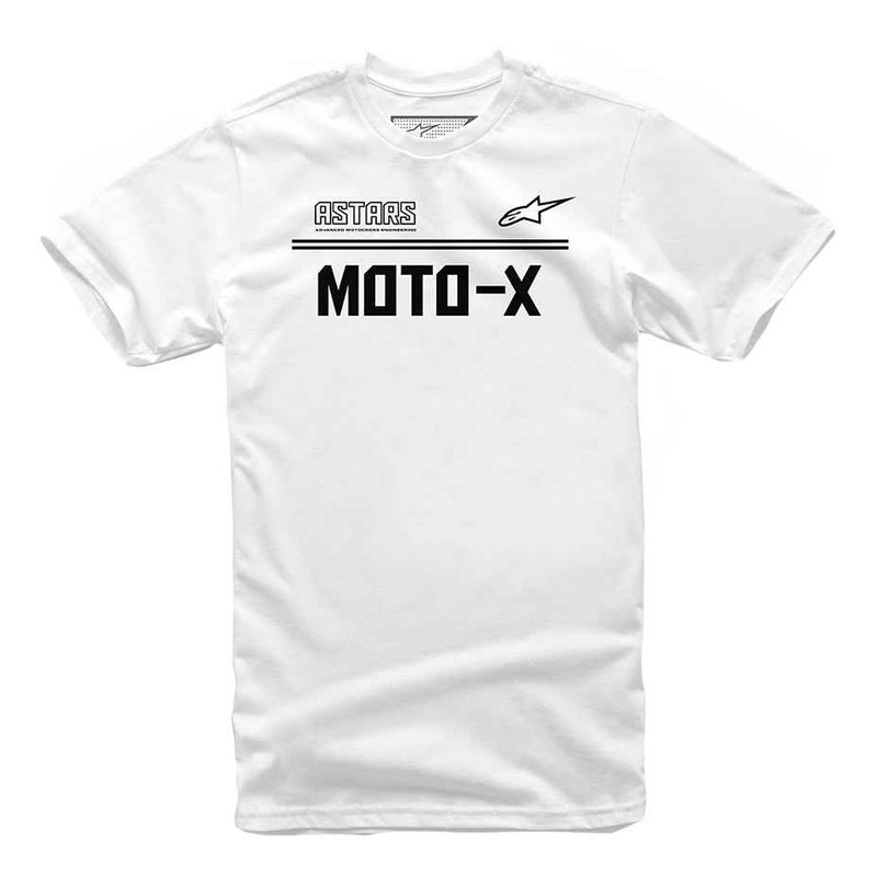 Tee-shirt Alpinestars Moto-X blanc/noir- S