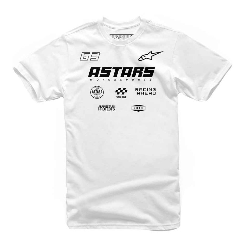 Tee-shirt Alpinestars Multi Race blanc- S