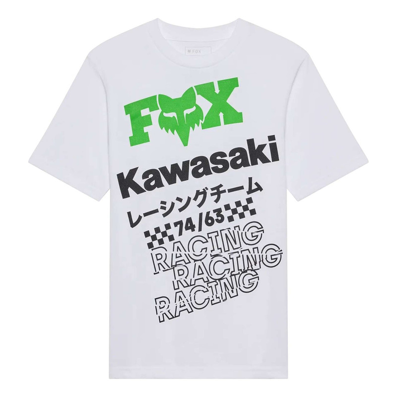 Tee-shirt enfant FOX Racing Kawasaki white- YS