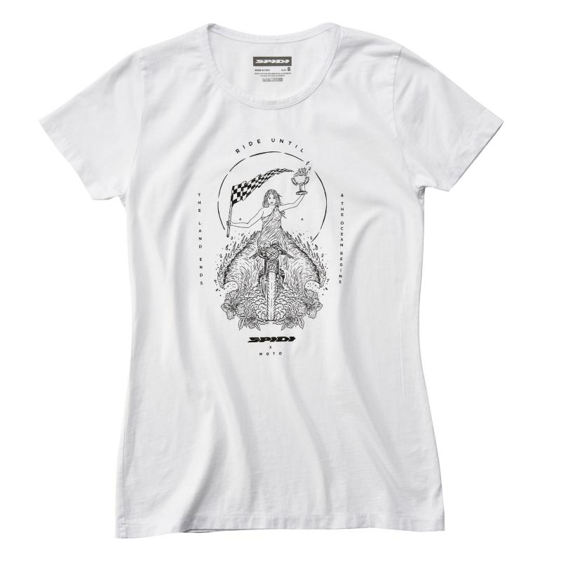 Tee-shirt femme Spidi Lady Flag blanc- XS