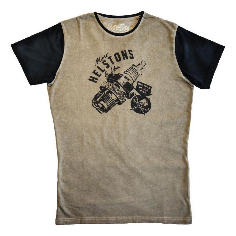 Tee-shirt Helstons Sparks beige/noir- S