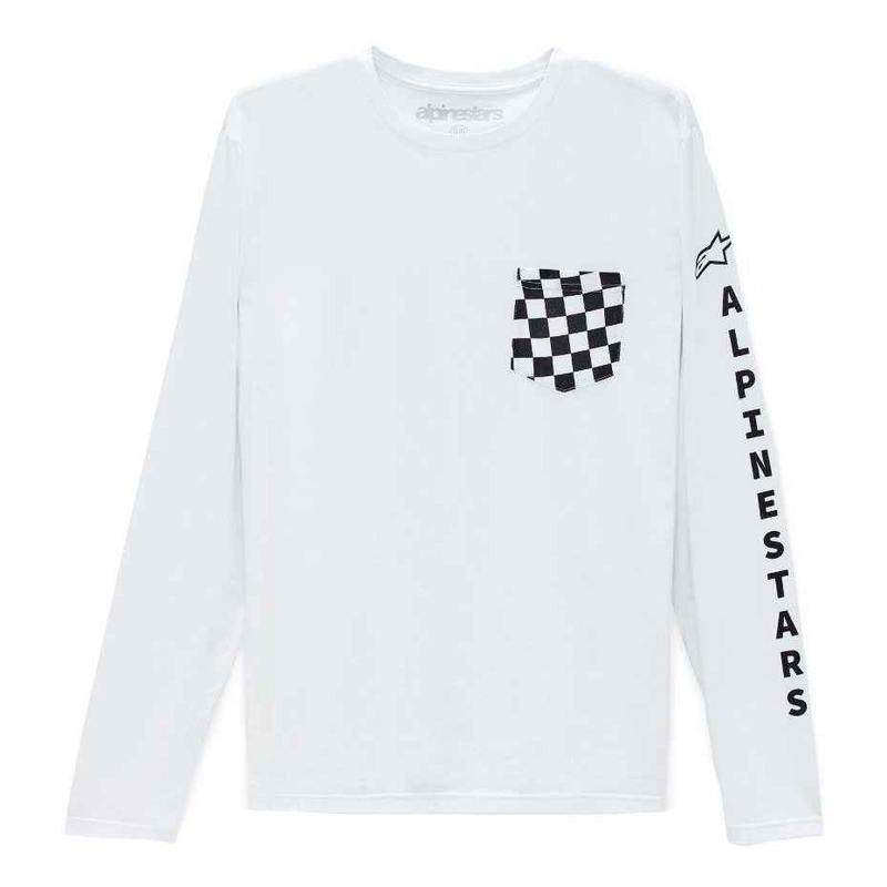 Tee-shirt manches longues Alpinestars Check LS blanc- S