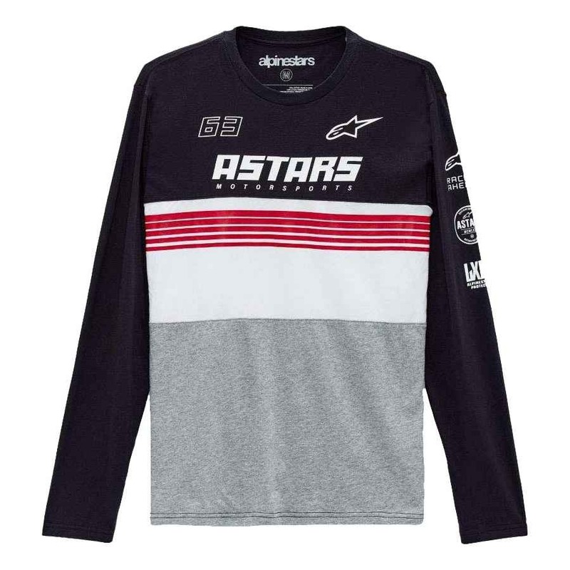 Tee-shirt manches longues Alpinestars Turbo LS noir/gris heather- S