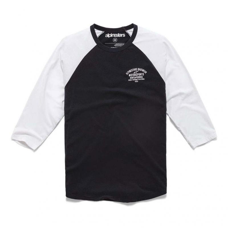 Tee-shirt manches longues Booted Premium Raglan tee noir/blanc- M