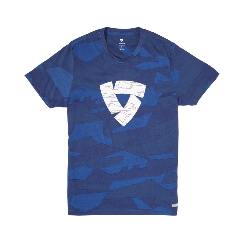 Tee-shirt Rev'it Chester camouflage bleu/blanc- S