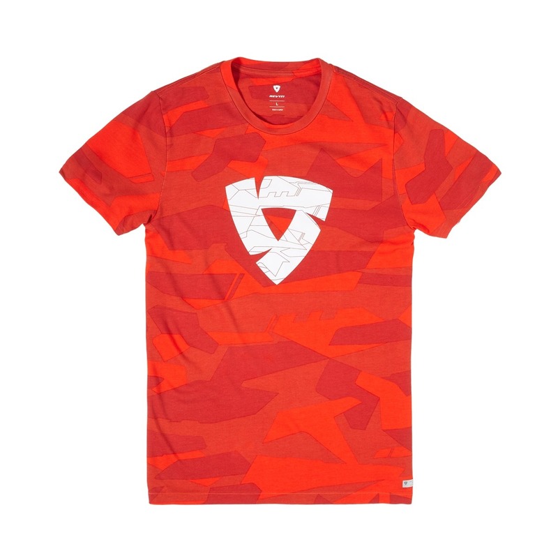 Tee-shirt Rev'it Chester camouflage rouge/blanc- S