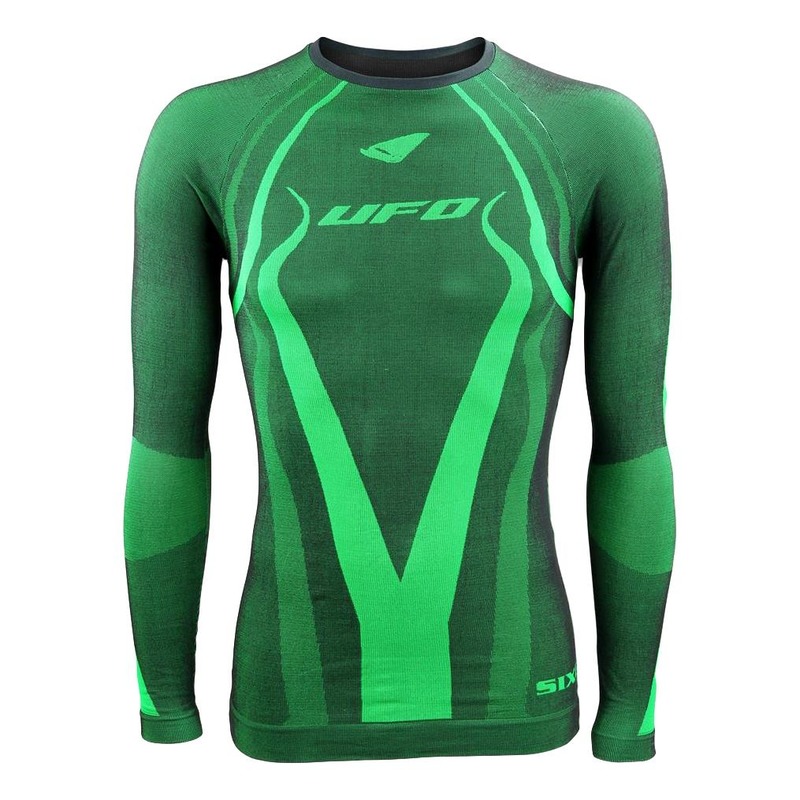 Tee-shirt technique Ufo Atrax avec protection dorsale vert- S/M