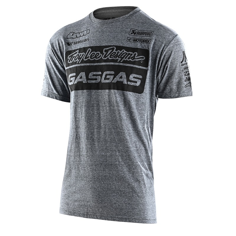 Tee-shirt Troy Lee Designs Team Gas Gas gris chiné- S