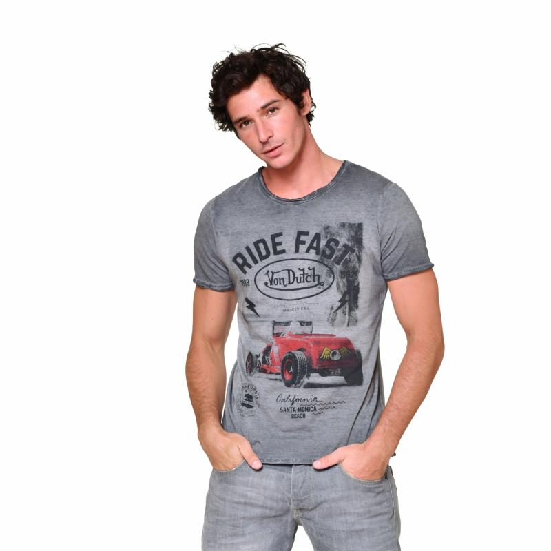 Tee-shirt Von Dutch Ride Fast gris- XXL