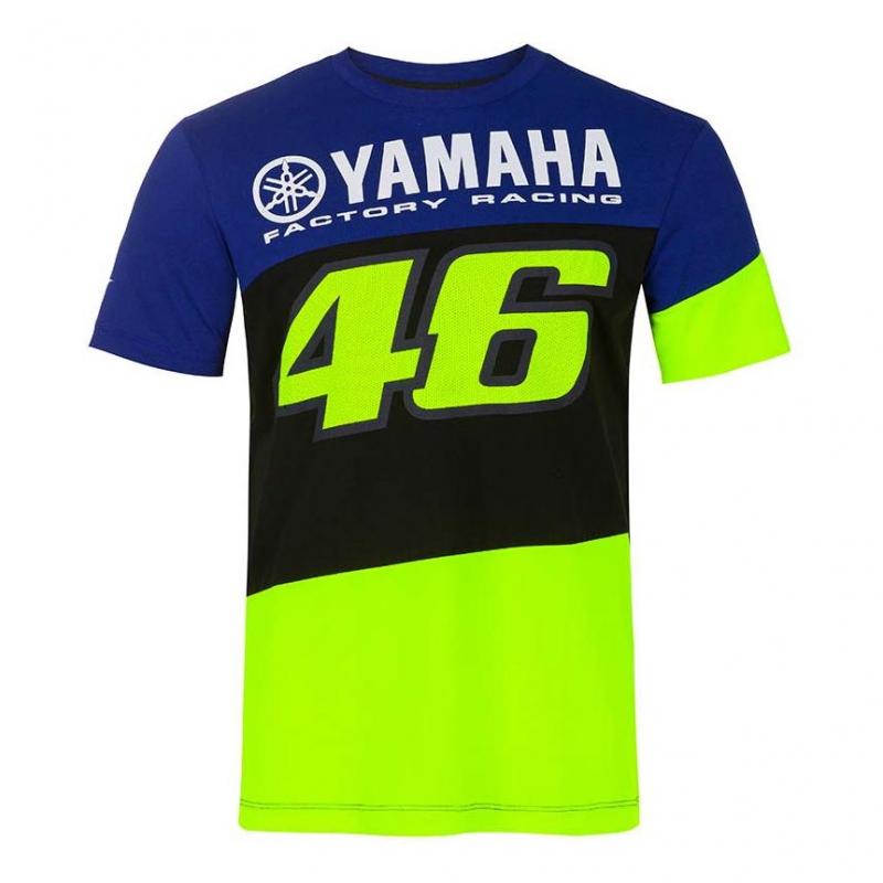 Tee-shirt VR46 Racing Yamaha bleu/noir/jaune- S