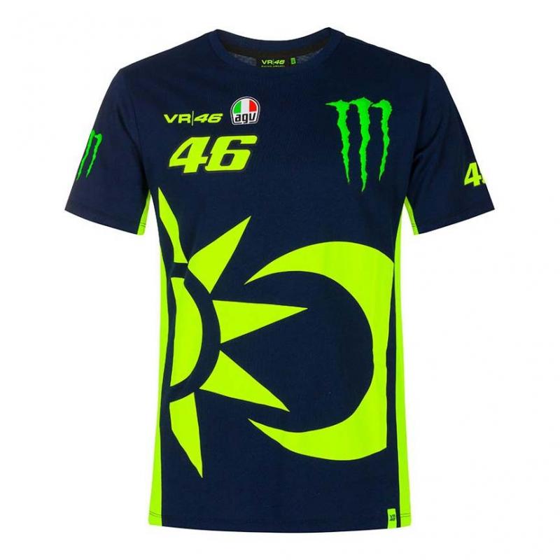 Tee-shirt VR46 Replica Monster bleu- S
