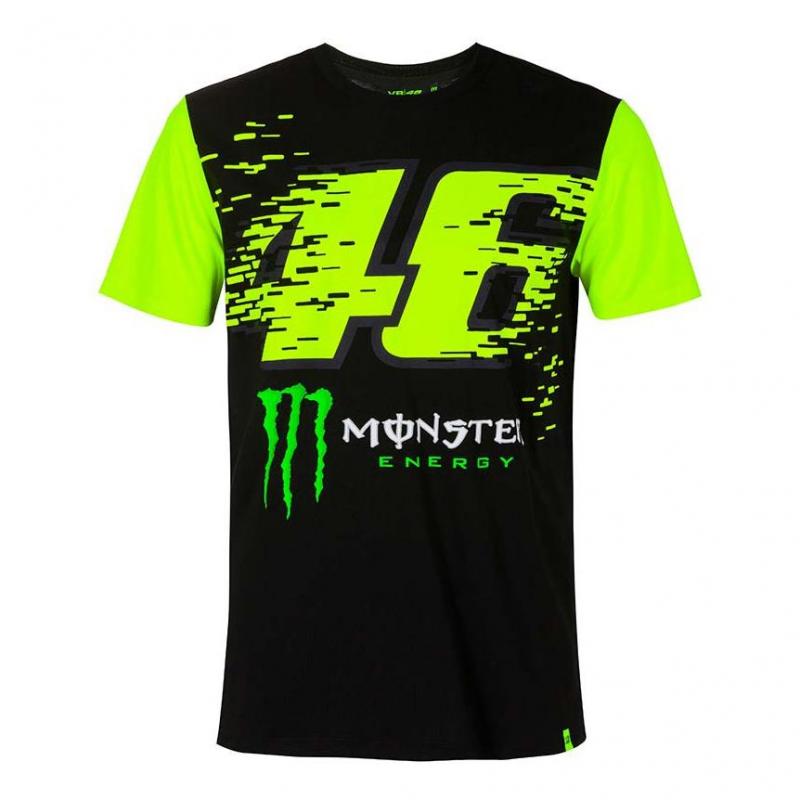 Tee-shirt VR46 Replica Monster noir/jaune fluo- S